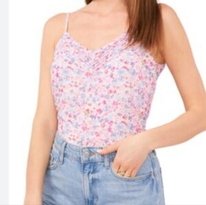 1 State Watercolor Floral Pintuck Camisole, NWOT, XL